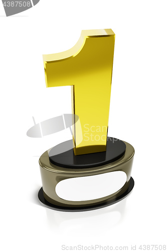 Image of a golden number one trophy