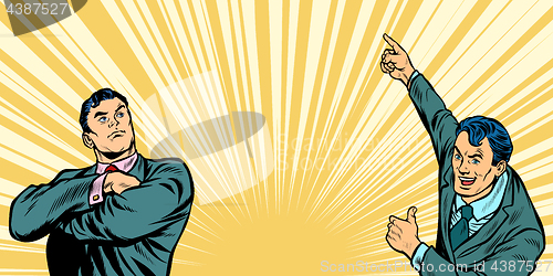 Image of Two businessmen background