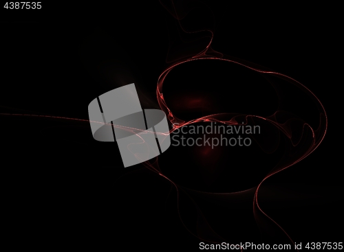 Image of Abstract fractal with smoke over black