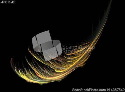 Image of Feather fractal over black