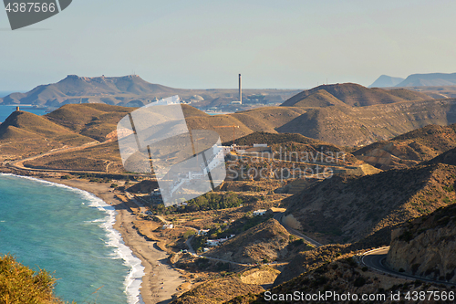 Image of Mountains and blue sea