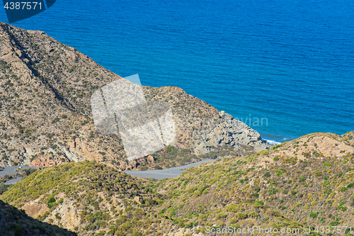 Image of Mountain and blue sea