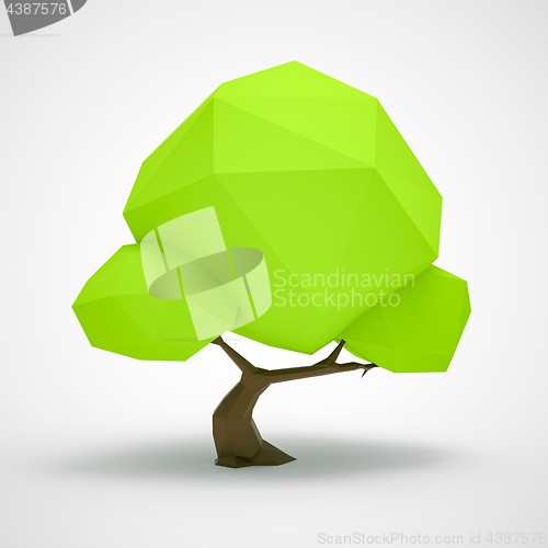 Image of a low poly tree background