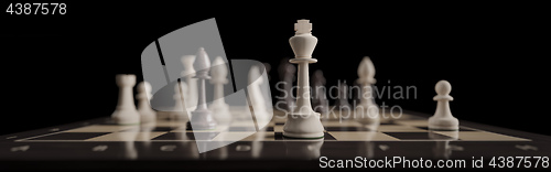 Image of a classic chess board game as a banner