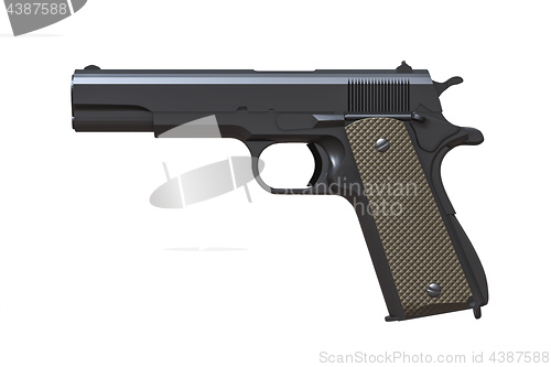 Image of typical pistol isolated on white