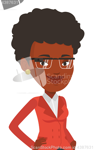 Image of Woman wearing smart glass vector illustration.