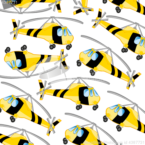 Image of Yellow helicopter pattern