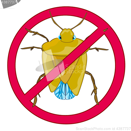 Image of Sign insect bedbug prohibiting