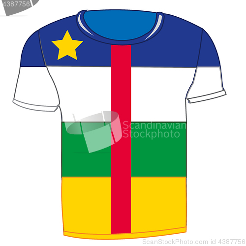 Image of T-shirt flag Central Africa