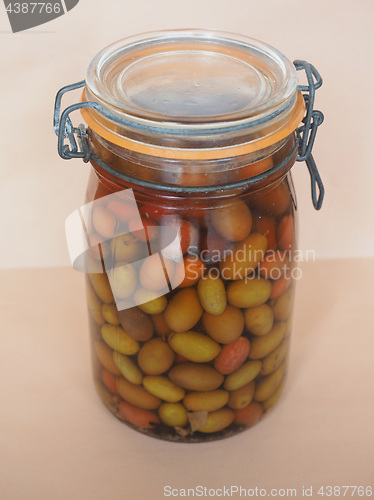 Image of Olives vegetables in brine