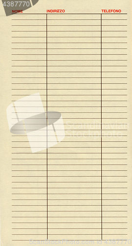 Image of Blank address book