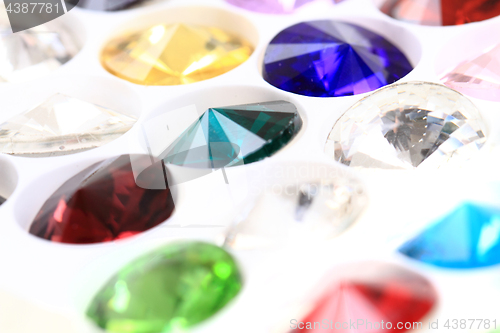 Image of color glass diamonds