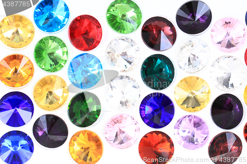 Image of color glass diamonds