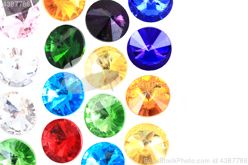 Image of color glass diamonds