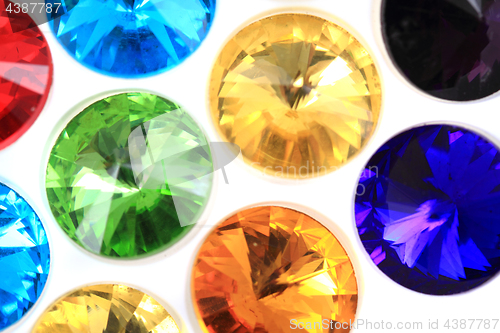 Image of color glass diamonds