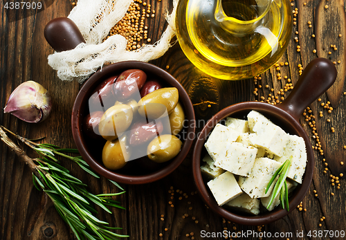 Image of cheese and olives