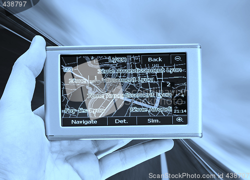 Image of GPS in a man hand