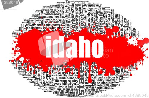 Image of Idaho word cloud design