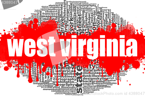 Image of West virginia word cloud design