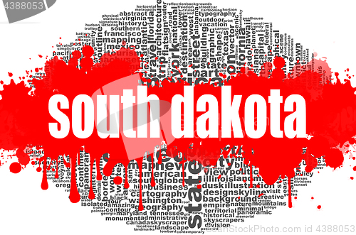 Image of South Dakota word cloud design