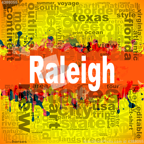 Image of Raleigh word cloud design