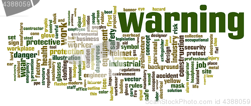 Image of Warning word cloud