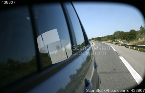 Image of Car mirror reflection