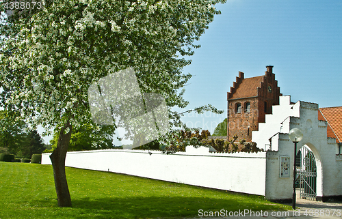 Image of Sollerod church in spring