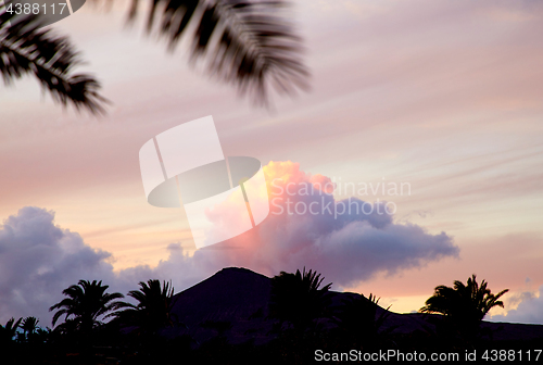 Image of Sunset in Lanzarote, Canary Islands, Spain