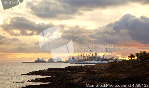 Image of Sunset in Lanzarote, Canary Islands, Spain