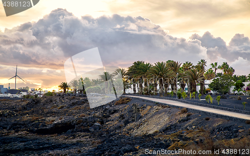 Image of Sunset in Lanzarote, Canary Islands, Spain