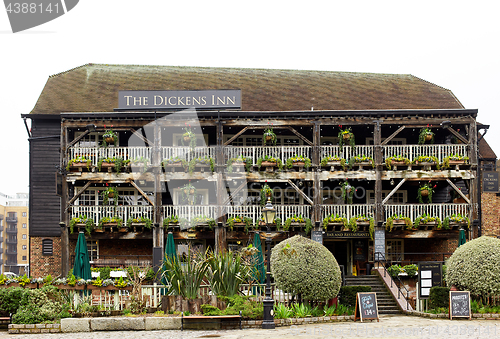 Image of The Dickens Inn, historical pub in London