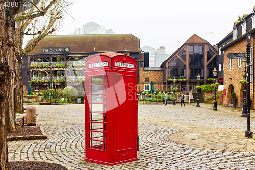 Image of Red phone box in London, UK