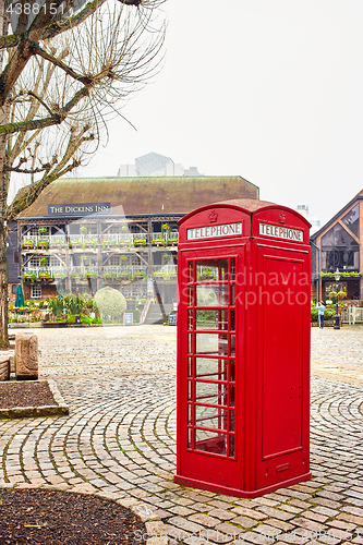 Image of Red phone box in London, UK