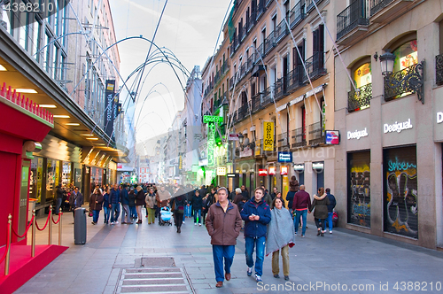 Image of Madrid shopping street, Spain