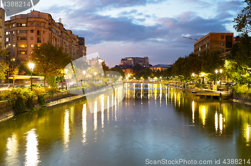 Image of Bucharest Downtown at twilight. Romania
