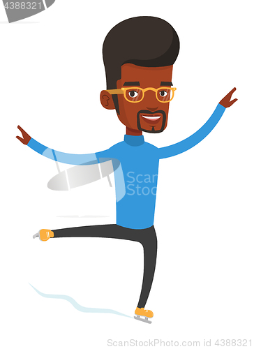 Image of Male figure skater vector illustration.