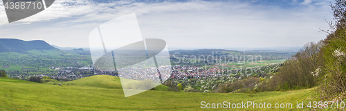 Image of panoramic view to Owen from the Castle Teck Germany