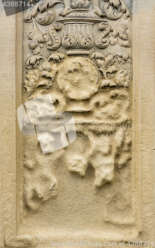 Image of a broken sandstone felief sculpture