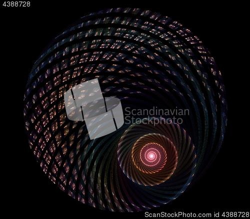 Image of Multicolored spiral fractal picture