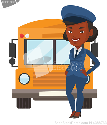 Image of School bus driver vector illustration.