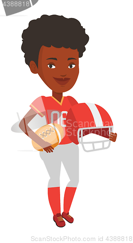 Image of Rugby player vector illustration.