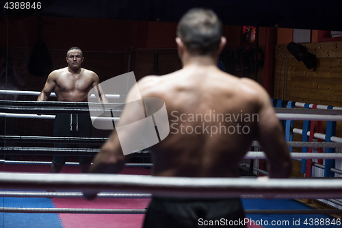 Image of muscular professional kickboxer