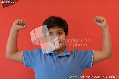 Image of Portrait of a happy young boy