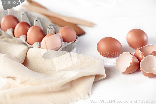 Image of The rustic kitchen with eggs