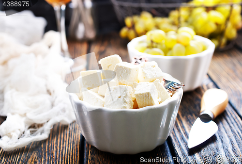 Image of cheese and grape