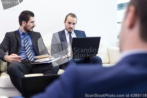 Image of Corporate business team and manager at business meeting.