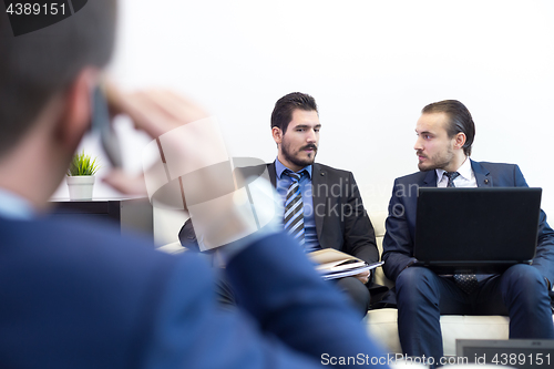 Image of Corporate business team and manager at business meeting.