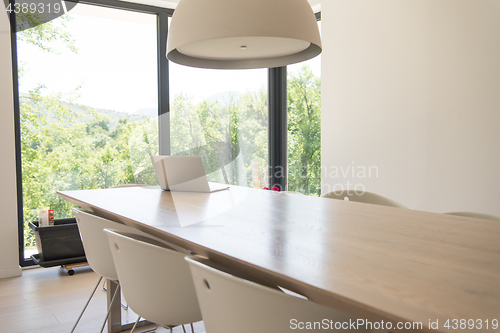 Image of laptop on a kitchen table