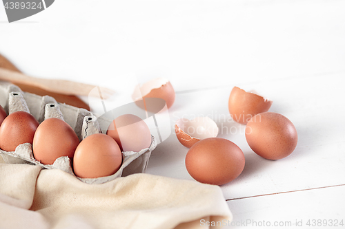 Image of The rustic kitchen with eggs